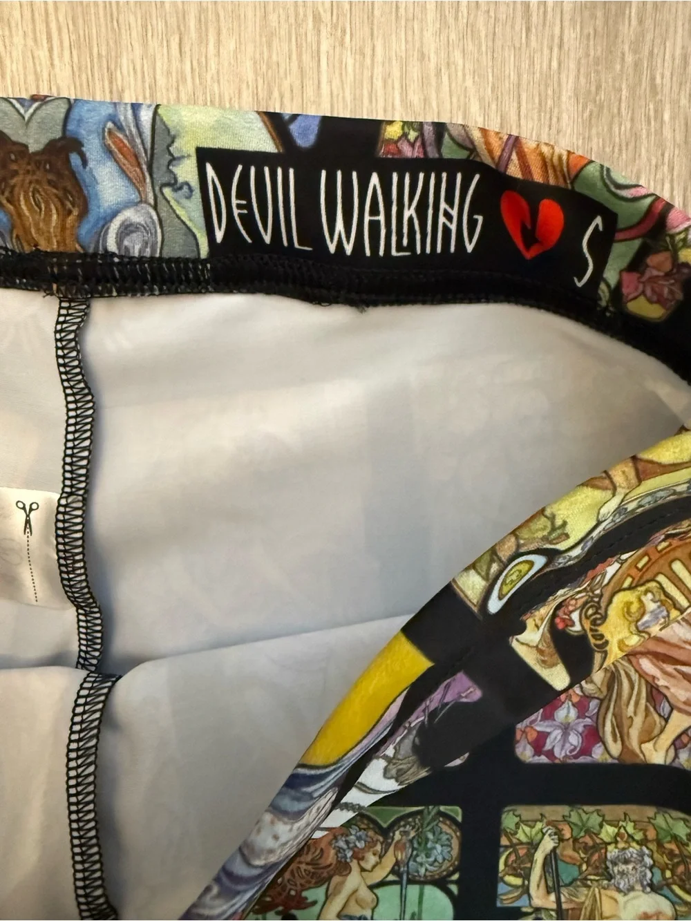 DEVIL WALKING 2Pair Multicolor Graphic Leggings - Vibrant Printed Bottoms, NWOT